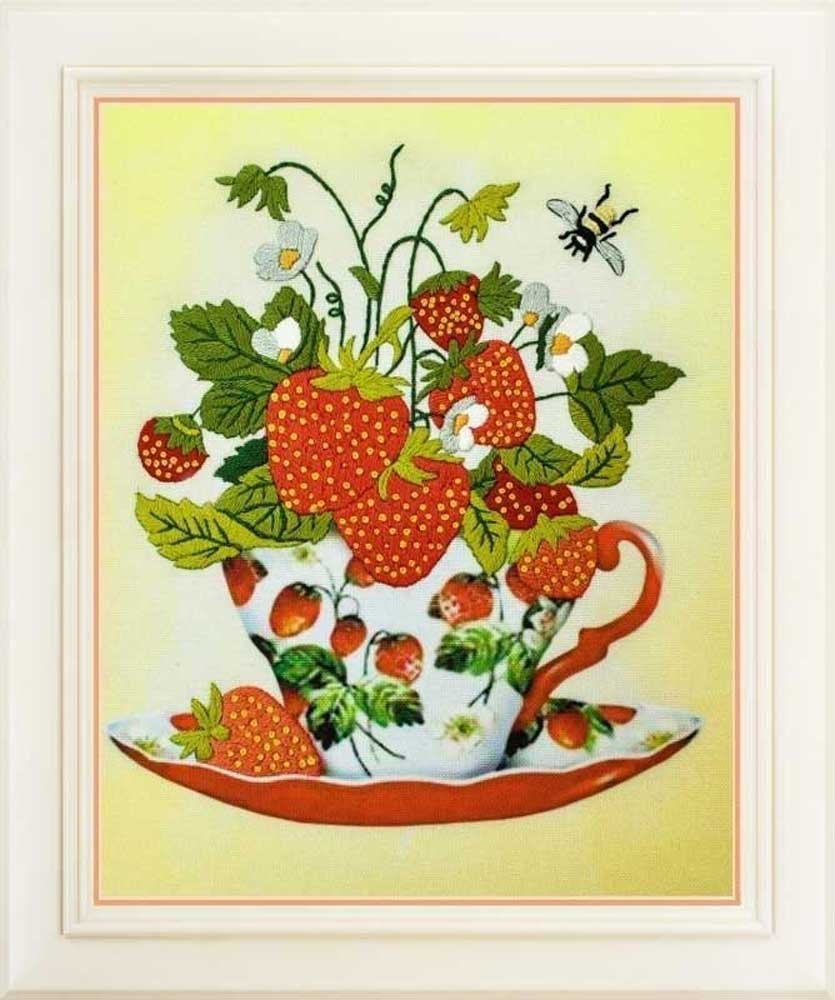 Фото Набір для вишивання нитками в стилі Rococo OLanTА R-021 Полуничний чай