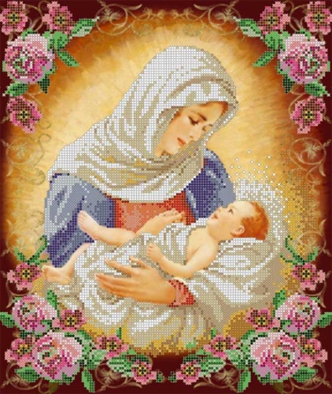 Photo Beadwork Pattern Pictures Beaded S-176 The Virgin Mary