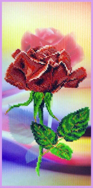 Фото Схема для вишивки бісером Картини Бісером S-244 Червона троянда