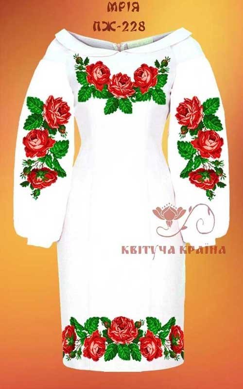 Фото Заготовка платья вышиванка Квітуча Країна ПЖ-228 Мечта