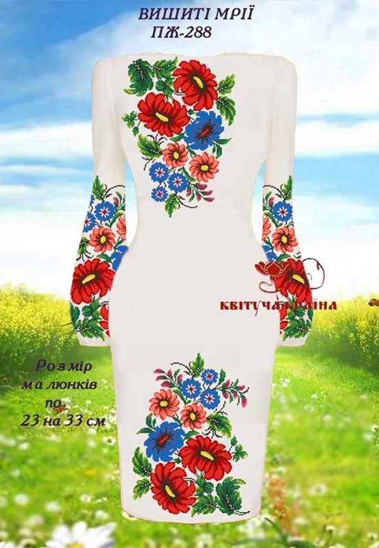 Photo Blank embroidered dress Kvitucha Krayna PZH-288 Embroidered dreams