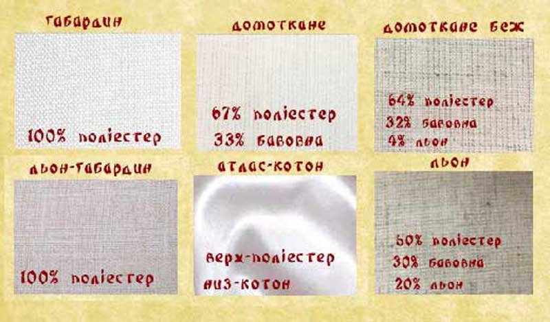 Фото 2 Склад доступних тканин для заготовки плаття вишиванки серії СЖетно від Квітуча Країна