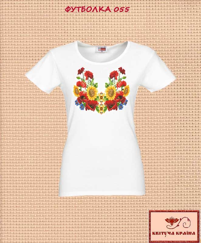 Photo T-shirt embroidered women's TSW-055
