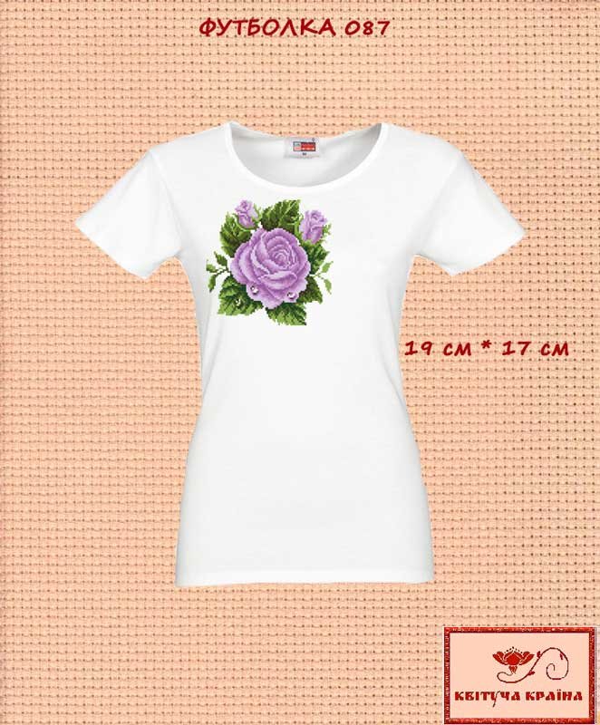 Photo T-shirt embroidered women's TSW-087