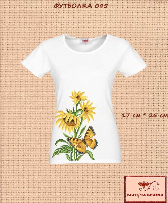 Photo T-shirt embroidered women's TSW-095