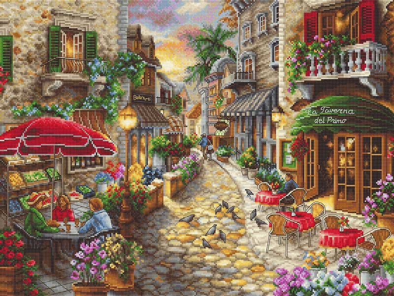 Photo Cross Stitch Kits LetiStitch L8021 Early Evening in Avola