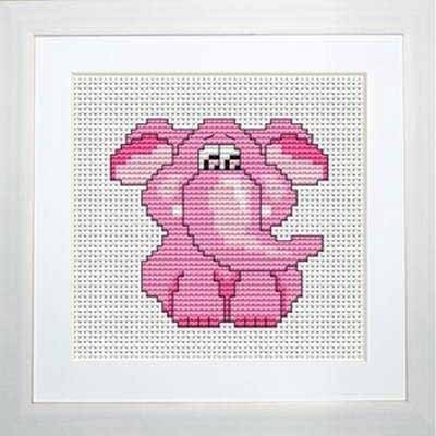 Foto Cross Stitch Kits Luca-S B042 Pink elephant