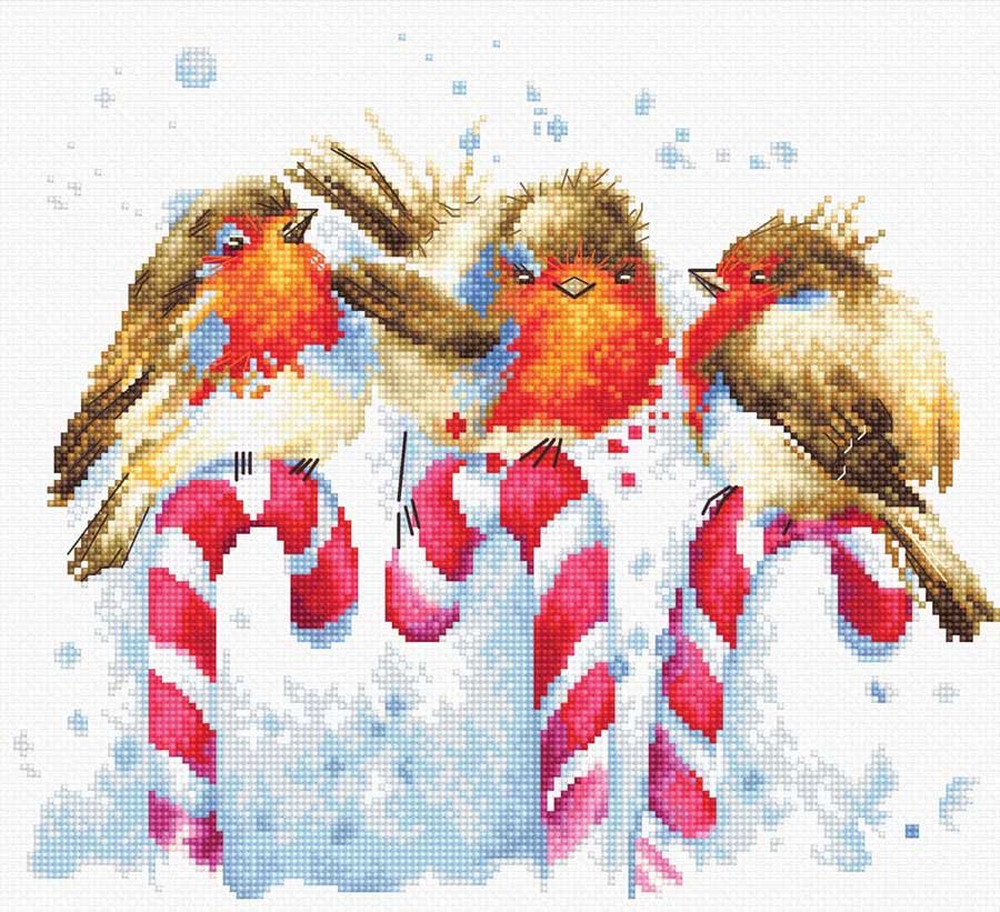 Foto Cross Stitch Kits Luca-S B1154 Christmas Birds 