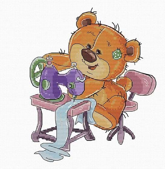Foto Cross Stitch Kits Luca-S B1179 Teddy bear
