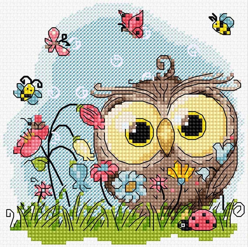 Foto Cross Stitch Kits Luca-S B1401 Lucky owl