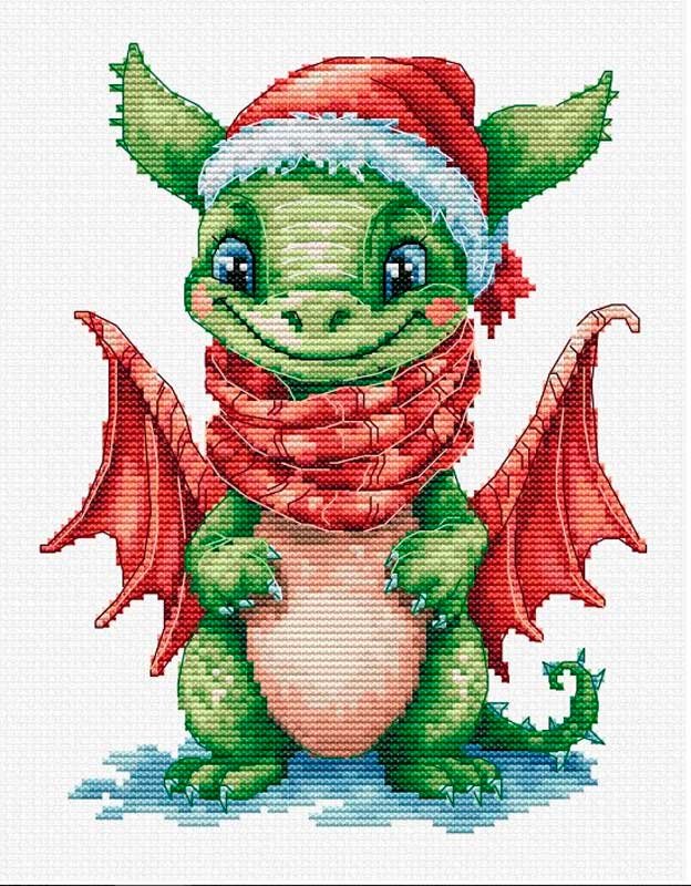Foto Cross Stitch Kits Luca-S B1406 Happy dragon
