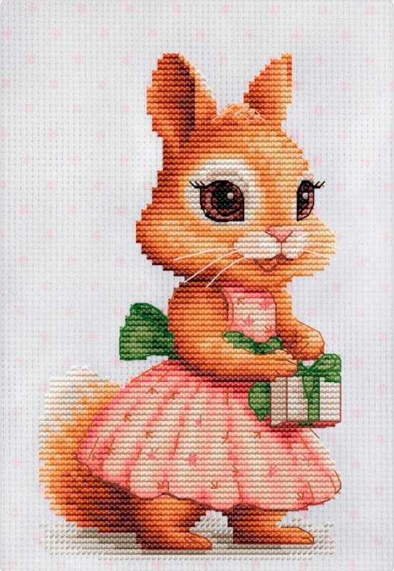 Foto Cross Stitch Kits Luca-S B1414 The gift of a squirrel