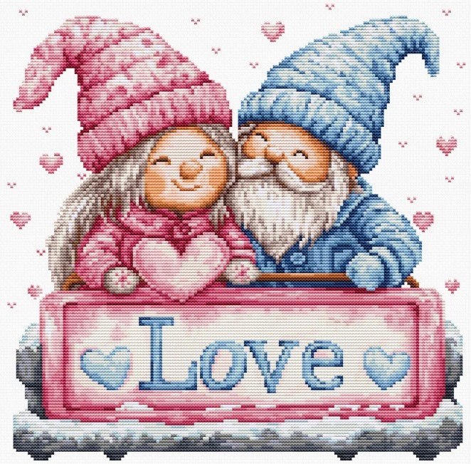 Фото Набор для вышивки крестом Luca-S B1443 Зимняя любовь