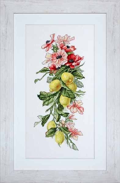 Фото Набір для вишивання хрестиком Luca-S B210 Квіти і лимони