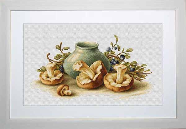 Фото Набор для вышивки крестом Luca-S B2247 Натюрморт с грибами