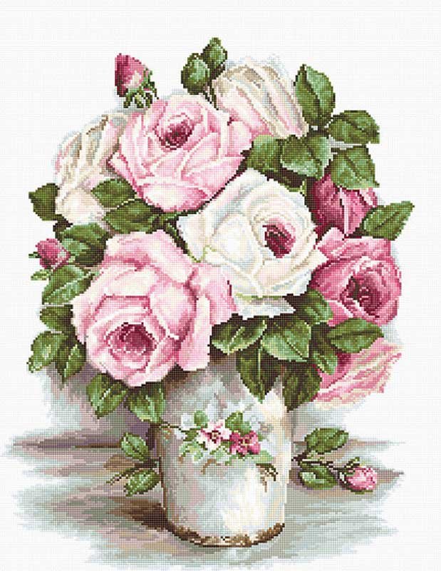 Фото Набір для вишивання хрестиком Luca-S B2329 Змішані троянди