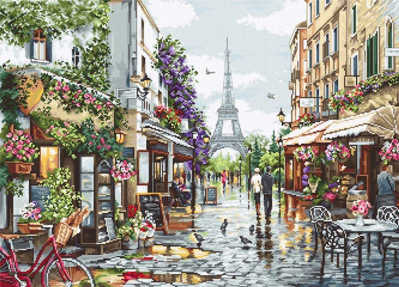 Foto Cross Stitch Kits Luca-S B2365 Blooming paris