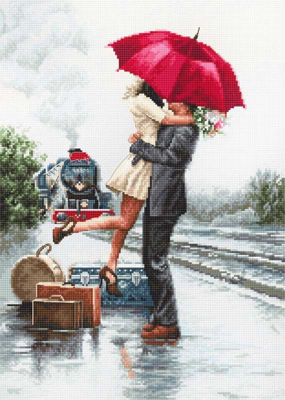 Foto Cross Stitch Kits Luca-S B2369 Lovers at the station