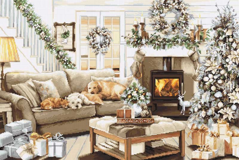 Foto Cross Stitch Kits Luca-S B2393 Dreaming of a white Christmas