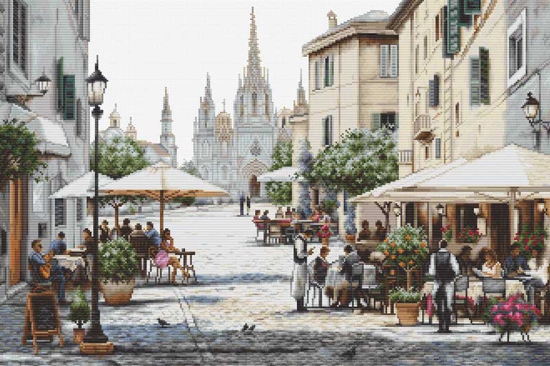 Foto Cross Stitch Kits Luca-S B2411 Barcelona Cathedral