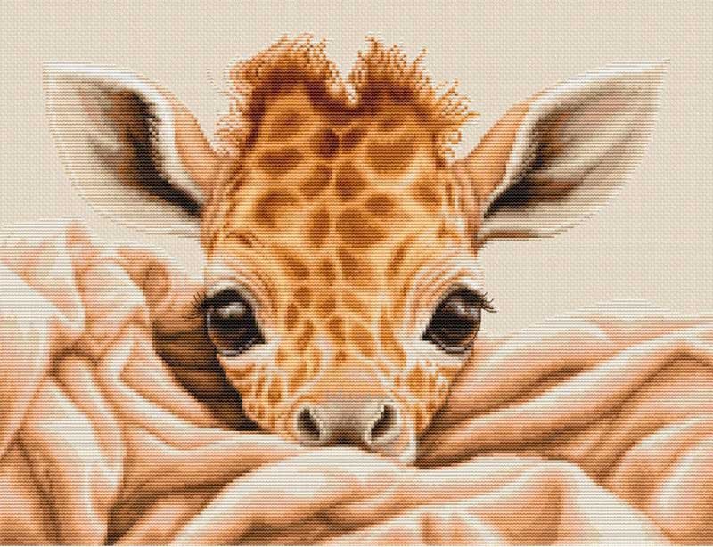 Foto Cross Stitch Kits Luca-S B2425 Baby giraffe