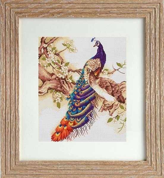 Foto Cross Stitch Kits Luca-S B459 Peacocks