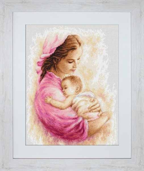 Foto Tapestry Kits (Petit Point) Luca-S G536 Mom and Baby