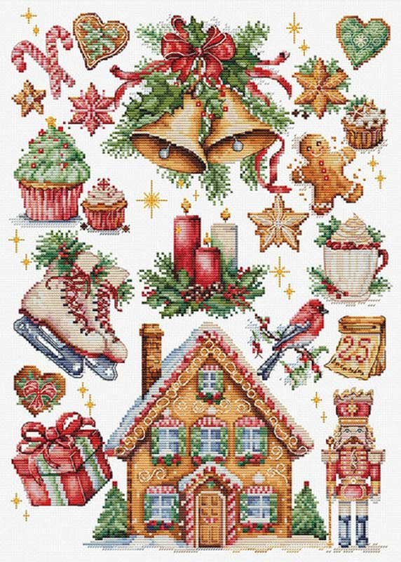 Фото Набор для вышивки крестом Luca-S B7031 Рождественская композиция