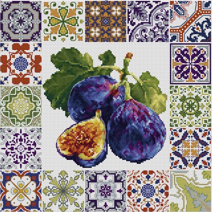 Foto Cross Stitch Kits Luca-S B7057 Mediterranean Fig Mosaic