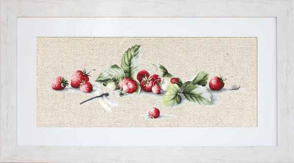 Foto Cross Stitch Kits Luca-S BL2254 Sketch with strawberries (discontinued)