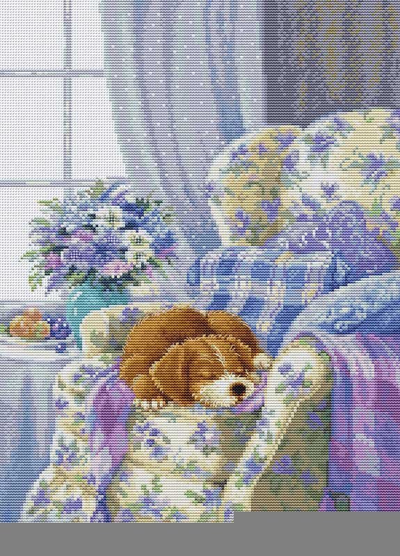 Foto Cross Stitch Kits Luca-S BU5016 Cozy armchair