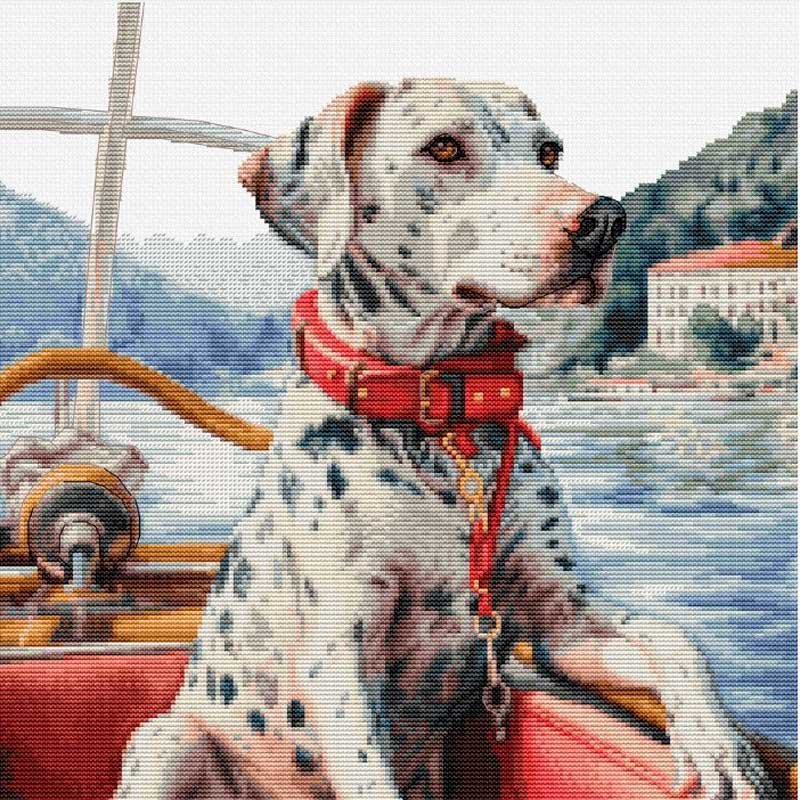 Foto Cross Stitch Kits Luca-S BU5039 Dalmatian on Lake Como