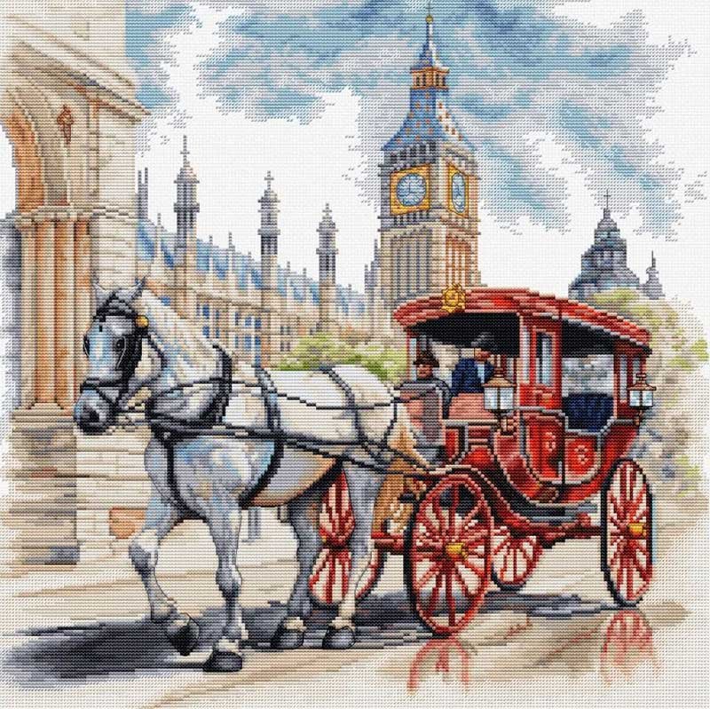 Foto Cross Stitch Kits Luca-S BU5040 Carriage ride