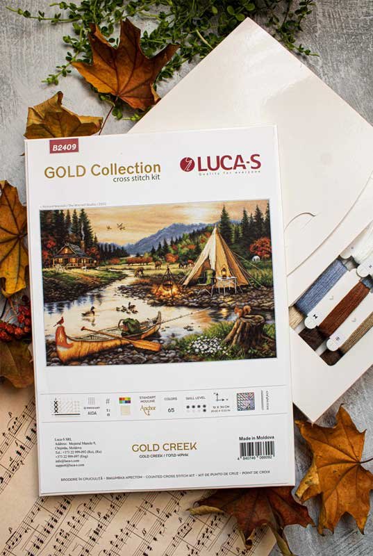 Foto 2 Cross Stitch Kits GOLD collection Luca-S B2409 Gold Creek