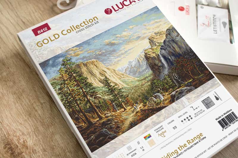 Фото Набір для вишивання хрестиком GOLD collection Luca-S В612 Подорож в гори