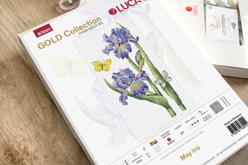 Фото Набір для вишивання хрестиком GOLD collection Luca-S В7001 Травневий Ірис