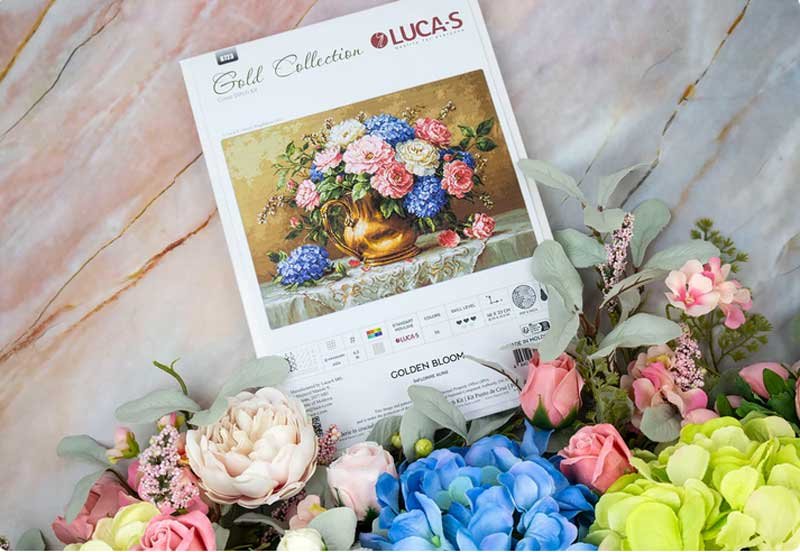 Foto 2 Cross Stitch Kits GOLD collection Luca-S B723 Golden Blossom