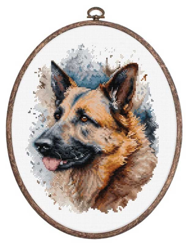 Foto Cross Stitch Kits Luca-S BC214 German Shepherd