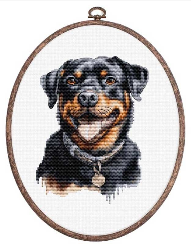 Foto Cross Stitch Kits Luca-S BC229 Rottweiler