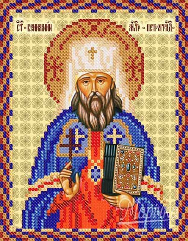 Photo Pattern beading icon Marichka RIP-5048 St. Benjamin of Petrograd Metropolitan