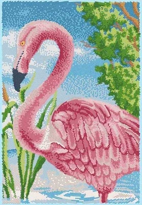 Фото Схема для вишивання бісером Марічка РКК-021 Рожевий фламінго