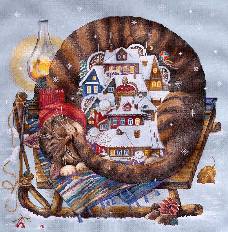 Photo Cross Stitch Kits Merejka K-107 Cozy Winter