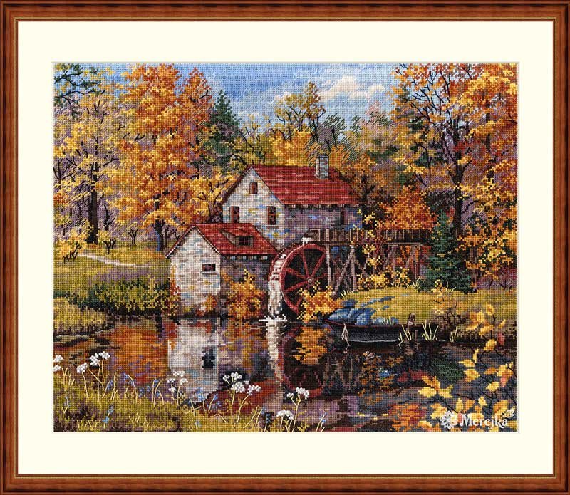 Photo Cross Stitch Kits Merejka K-171 Watermill