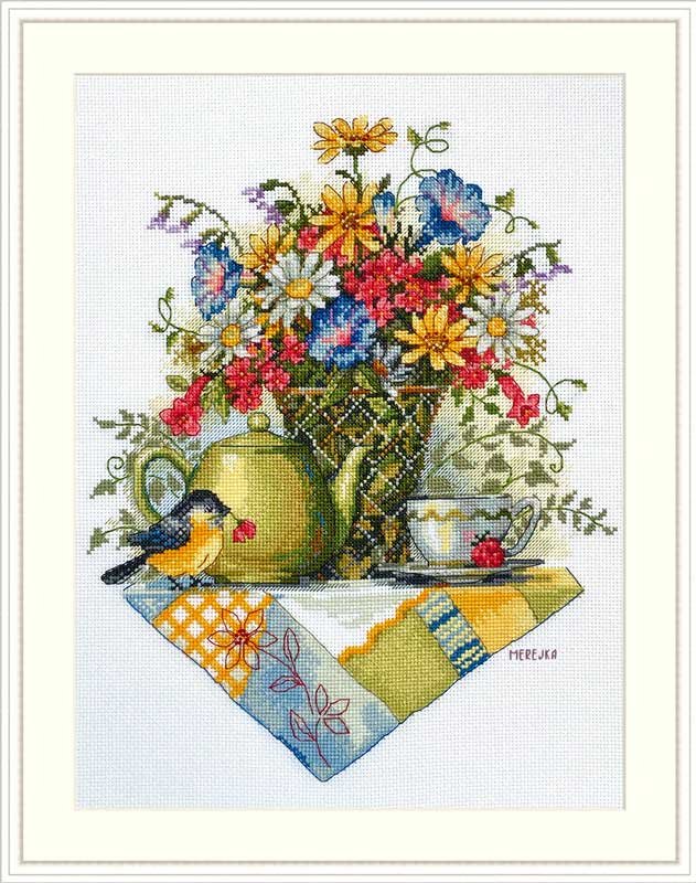 Фото Набір для вишивання хрестиком Мережка К-198 Чай з польових квітів