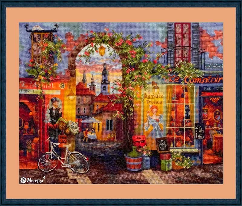 Photo Cross Stitch Kits Merejka K-227 French cafe