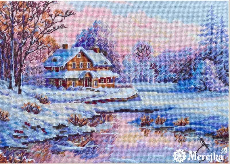 Photo Cross Stitch Kits Merejka K-240 The first snow