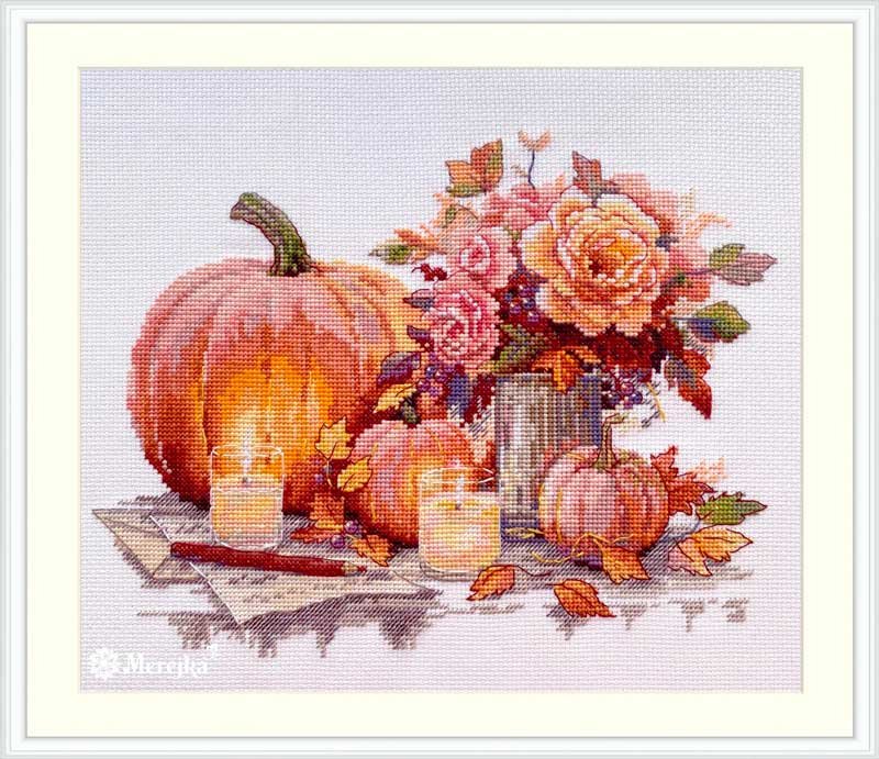 Photo Cross Stitch Kits Merejka K-241 Still life with pumpkins