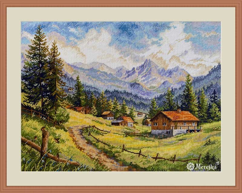 Photo Cross Stitch Kits Merejka K-244 The Chamonix Valley