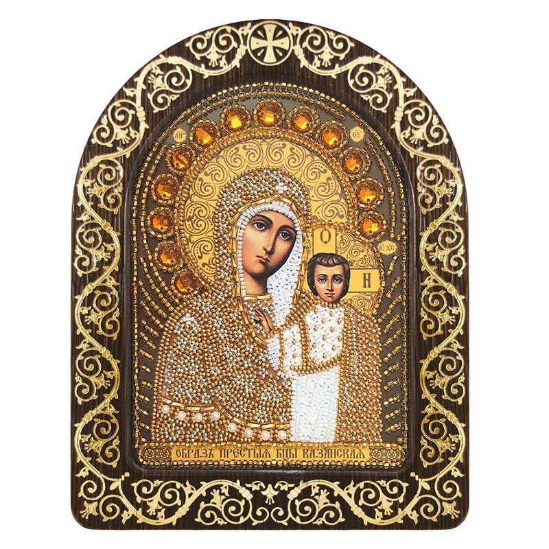 Фото Набір для вишивки ікони в рамці-кіоті Нова Слобода СН5031 Образ Преподобної Богородиці Казанської