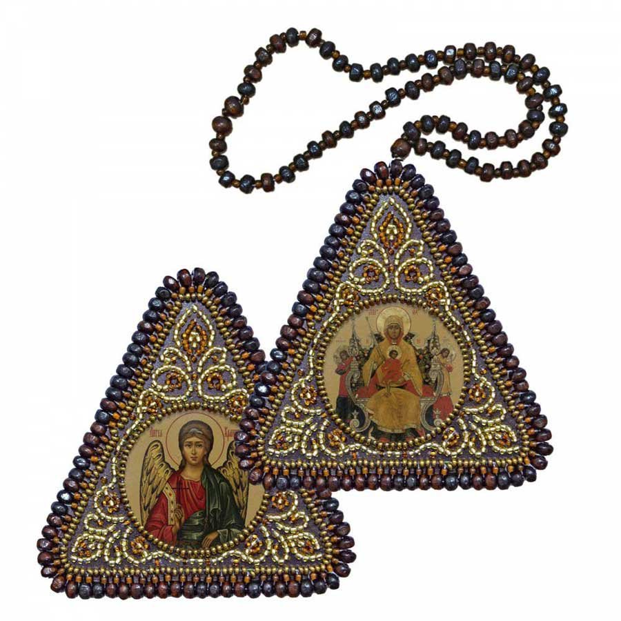 Фото Набір для вишивання двосторонньої ікони Богородиця 